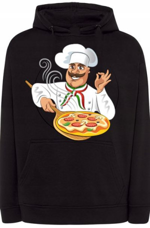 PizzerMan Męska Modna Bluza Kaptur r.XS