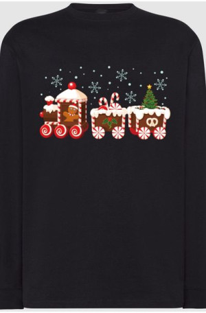 Pociąg Świąteczna bluza Modna Longsleeve r.5XL