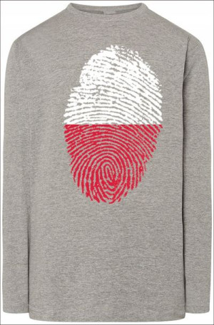 Polska Flaga Odcisk Bluza Longsleeve Rozm.XXL