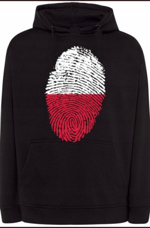 Polska Flaga Odcisk Bluza z Kapturem r.XS