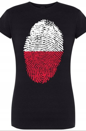 Polska Odcisk Flaga Damski T-Shirt Rozm.XXL