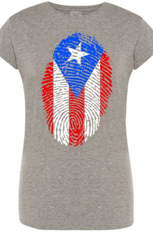 Portoryko Flaga Odcisk Damski T-Shirt Rozm.L