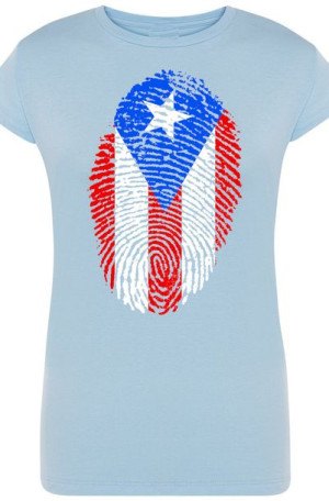 Portoryko Flaga Odcisk Damski T-Shirt Rozm.S
