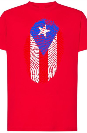 Portoryko Flaga Odcisk T-Shirt Męski Rozm.M