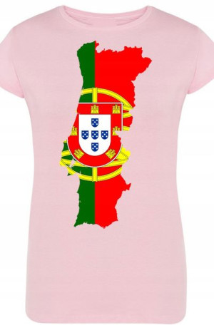 Portugalia Damski Modny T-shirt Nadruk Lato R.S