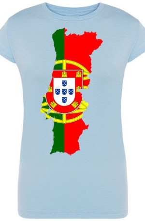 Portugalia Damski Modny T-shirt Nadruk Lato R.XL
