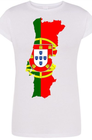 Portugalia Damski Modny T-shirt Nadruk Lato R.XXL