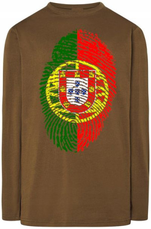 Portugalia Flaga Odcisk Bluza Longsleeve Rozm.M