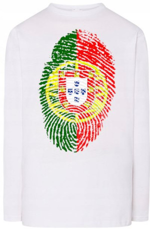 Portugalia Flaga Odcisk Bluza Longsleeve Rozm.M