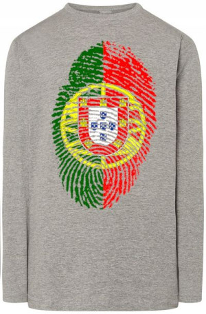 Portugalia Flaga Odcisk Bluza Longsleeve Rozm.S