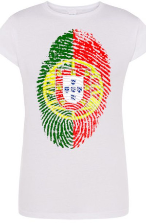 Portugalia Flaga Odcisk Damski T-Shirt Modny R.S