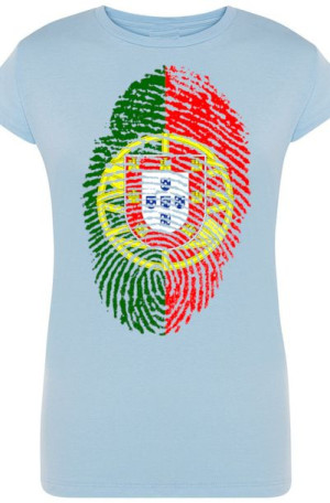 Portugalia Flaga Odcisk Damski T-Shirt Modny R.XL