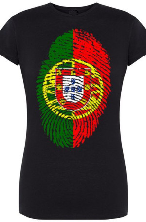 Portugalia Flaga Odcisk Damski T-Shirt Modny R.XL