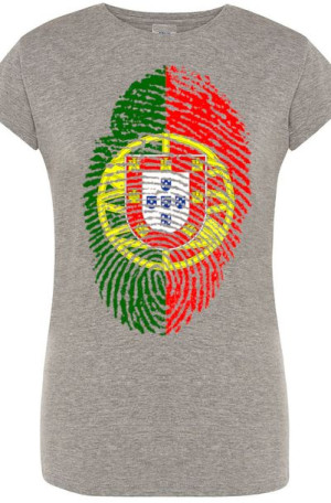 Portugalia Flaga Odcisk Damski T-Shirt Modny R.XL