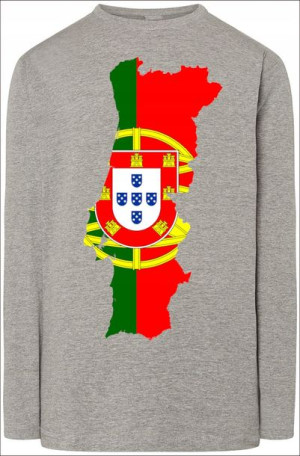 Portugalia Męska Modna Bluza Longsleeve Logo 5XL