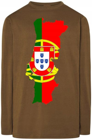 Portugalia Męska Modna Bluza Longsleeve Logo XL