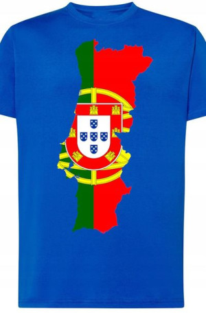 Portugalia Męski Modny T-Shirt Flaga Rozm.S