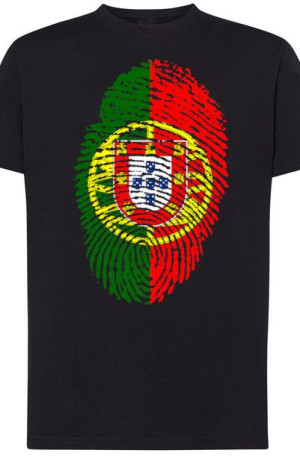 Portugalia Odcisk Flaga T-Shirt Męski Rozm.XS