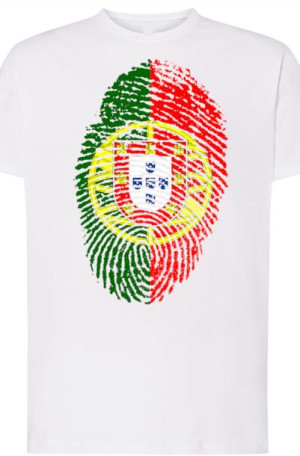 Portugalia Odcisk Flaga T-Shirt Męski Rozm.XXL