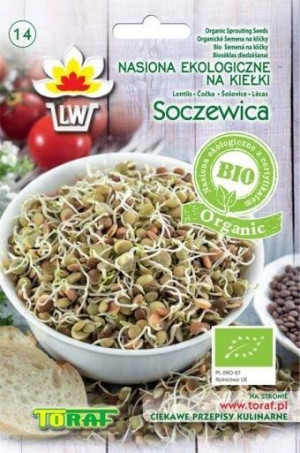 Toraf Nasiona na kiełki BIO Organic Soczewica 30g