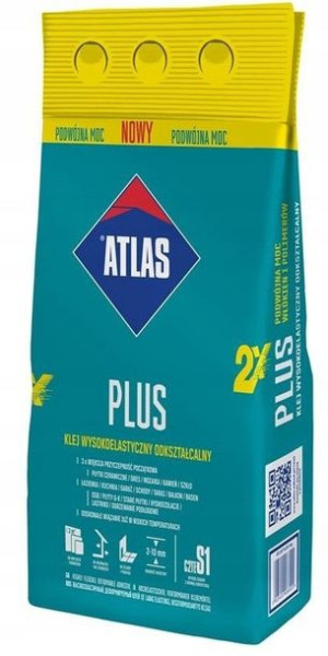 ATLAS Plus klej wysokoelastyczny płytek gresu 5kg