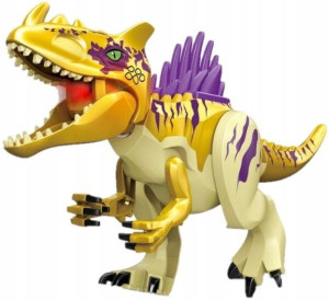 Klocki Dinozaur T-rex Dźwięki Ruchoma Figurka