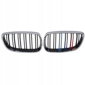 Atrapa, Czarna-chromowana, GRILL Tuning, 2 szt. BM