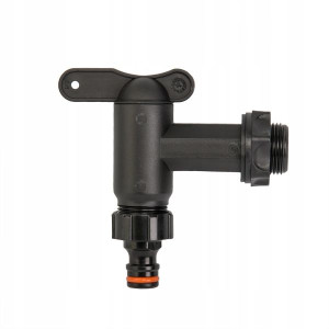 Zawór Kran PP GZ 3/4 + nypel GTM3434PP/BLACK