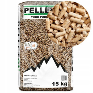 PELET PELLET drzewny 15kg Certyfikowany EN plus A1
