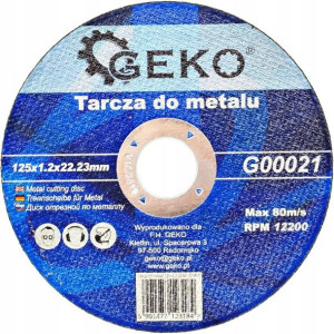 Tarcza Do Metalu 125x1,2x22,23mm Wzmacniana Geko