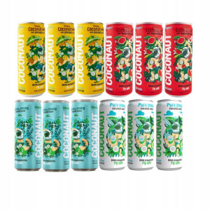 Woda kokosowa COCONAUT MIX zestaw 12 x 320 ml