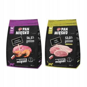 Karma sucha dla kota Pan Mięsko rozmiar S 2x 400 g