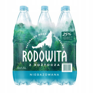 6x Woda mineralna RODOWITA Roztocza niegazowana