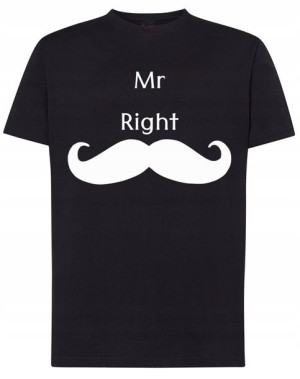 Prezent T-Shirt męski Mr Right dla Par r.M
