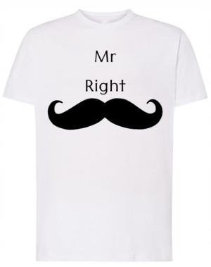 Prezent T-Shirt męski Mr Right dla Par r.S