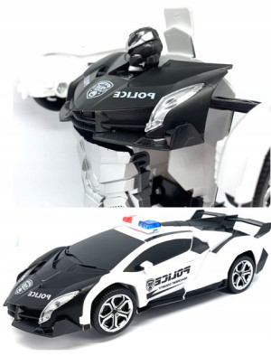Samochód Robot Transformers 2w1 Radiowóz Policja