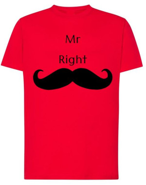 Prezent T-Shirt męski Mr Right dla Par r.XXL