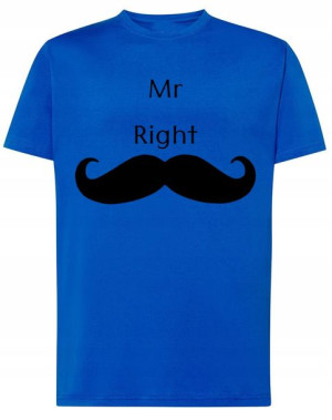Prezent T-Shirt męski Mr Right dla Par r.XXL
