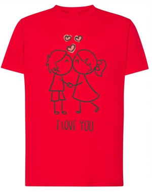 Prezent T-Shirt męski nadruk Para Miłość r.M