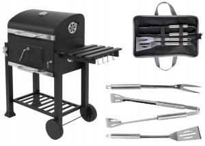 Duży Grill Ogrodowy Węglowy Viking + Akcesoria