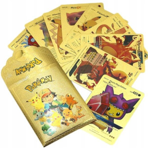 Karty Pokemon Kolekcjonerskie Złote Saszetka 10szt