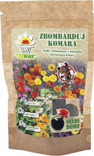 Toraf Zbombarduj komara [8szt] Kulki z biohumusem