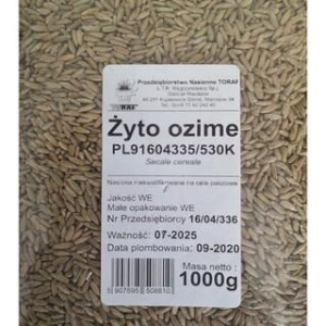 Żyto ozime nasiona na poplon 1000g