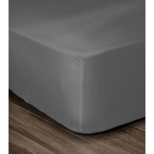 PIEKNY DOM Przescieradlo 100% bawelna 140x190x30 cm ciemnoszary