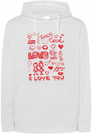 Prezent Walentynki Bluza nadruk Love Miłość r.XXL