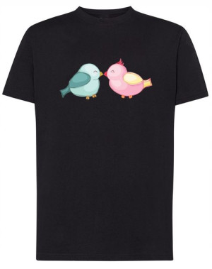 Prezent Walentynki Tshirt męski Gołąbki Miłość 3XL