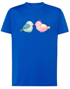 Prezent Walentynki Tshirt męski Gołąbki Miłość XL
