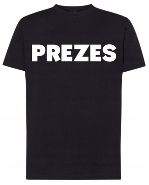 PREZES T-shirt Męski Prezent Rozm.S