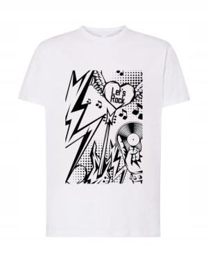 Rock Metal T-Shirt nadruk Let’s ROCK Rozm.3XL