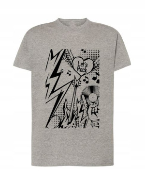 Rock Metal T-Shirt nadruk Let’s ROCK Rozm.XXL